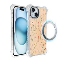 Etui Iphone 15 Ibizu Dropguard Ultra Z Magsafe, Pastel Bloom, Koralowa Łąka