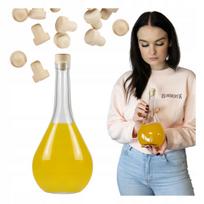 Szklana Butelka Łezka 500Ml Butelki Na Nalewki Alkohol Wino Bimber 0,5L