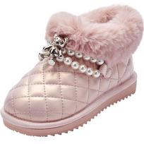 Girls' Winter Fleece-Lined Snow Boots 32