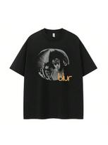 Fuzzy Band Vintage American Street Portrait Cotton Rock Short Sleeve T-Shirt Men's And Women's Summer Loose Casual T-Shirt Tops S