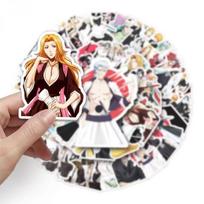 BLEACH spalvingi lipdukai, 50 vnt. (nepasikartojo), vandeniui atsparus ir apsauginis kremas nuo saulės.