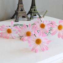 5 Head Gerbera Small Daisy Cosmos High-grade Artificial Flower Small Wild Chrysanthemum Fake Daisy rožinė