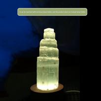 Selenito bokšto lempa Kvarco kristalo ornamentai Rankdarbiai Reiki gydymas Namų dekoravimas Namų šventės vakarėlio reikmenys CHINA