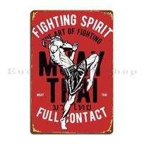 Full Contact Muay Thai Metal Sign Decoration Plaques Designing Print Classic Tin Sign Poster 20x30cm（7.8x11.8inch）