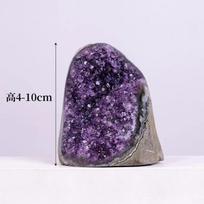 Natūralus urugvajinis ametisto geodas, kristalų mineralų pavyzdys, violetinis kvarcas, ametisto blokas, netaisyklingas akmuo namams 500-600g