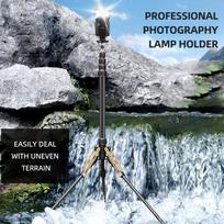 Carbon   Portable Tripod Stand with 222cm Maximum Height, 3kg Load Capacity Portable Travel Tripod Stand for Outdoor Photography   Strobe