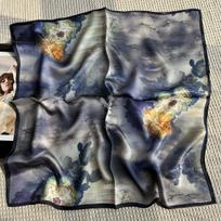 100% Grynasis Šilkas Gėlėtas Šalikas Kaklo Skarelė Kvadratinė Galvos Juosta Madinga Vintažinė Kaklaskarė Šalikai Bandana 65*65cm 65x65cm