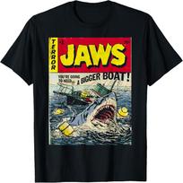 Jaws Pulp Attack Comic Cover Short Sleeve T-Shirt S