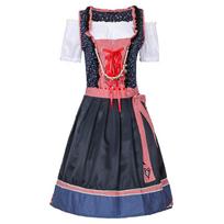 Vokiškas Bavarijos sijonas, mokestis už dalį, Oktoberfest kostiumas suaugusiems, moteriška festivalio liaudies šokių uniforma M