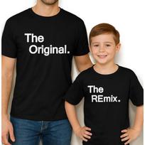 Originalus Remix šeimos derinimo marškinėlis | Juokingas tėčio ir sūnaus, mamos ir dukros viršus S
