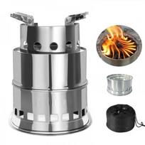Medienos gazifikatorius nerūdijančio plieno viryklė lauko kempingo piknikui indai Wood-burning stove