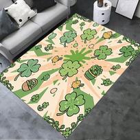 2025 New Leaf Clover Carpet Rug for Living Room Bedroom Home Sofa Decoration,Kids play Non-slip Floor Mat58 40x60cm( 15x23in )