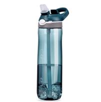 750ml/1000ml Tritan medžiagos vandens buteliukas su šiaudeliu Ekologiškas Patvarus Sporto Salės Fitneso Lauko Sporto Kokteilių Buteliukas 750ml žalia