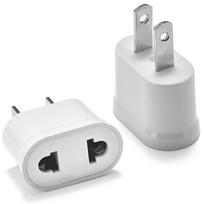 Power Adapter Flat Standard Japanese Standard Travel Adapter China Taiwan Thailand Compact and Plug, 1-to-1 Converter, Multi-Adapter, 2-Hole (European balta