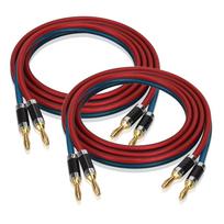 Speaker Cable with Banana OFC HIFI 24k Gold Pure Copper 800 Cores x LCYOUTH Plugs, Pre-Processed, High-Purity (Oxygen-Free Copper), Grade, Plated,