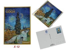 Zestaw 12 Pocztówek Kartki Van Gogh Droga Z Cyprysami Prezent Dla Niej