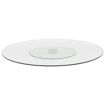 Vidaxl Besisukantis padėklas, skaidrus, 60 cm, grūdintas stiklas