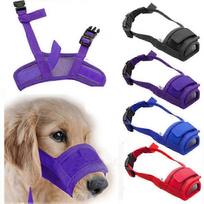 1x Dog Adjustable Mask Bark Bite Mesh Mouth Muzzle Grooming Stop Chewing Hfmqv-Yvan XL mouth circumference 22-28cm