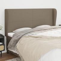 Vidaxl Zagłówek Uszak, Taupe, 163X23X118/128 Cm, Tkanina