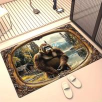 Gorilla forest mountain rug wildlife animal art vintage frame design living room floor mat nature themed home decor 50x 80cm