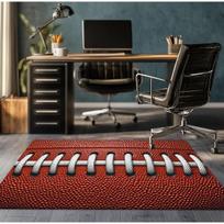 Football Pattern Leather Texture Crystal Velvet Rug Sports Fan Gift Game Room Decor Athletic Themed Floor MatModernHomeAccessory 50x 80cm