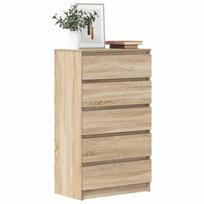 Vidaxl Komoda, Kolor Dąb Sonoma, 60X36X103 Cm, Materiał Drewnopochodny