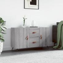 Vidaxl Komoda, Szary Dąb Sonoma, 100X36X60 Cm, Materiał Drewnopochodny