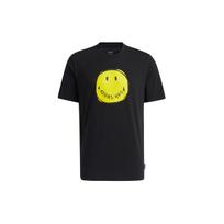 adidas neo M Smly Tee 1 Smiling Face Printing Sports Round Neck Short Sleeve Black Men's H62013 M