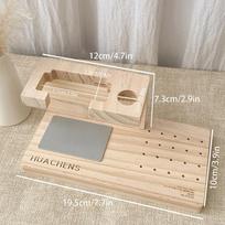 1Pc Nail Drill Bits Wooden Holder Durable Display Storage Box For Nail Training Manicure Tools DIY Accessories