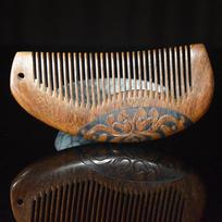 Unisex Sandalwood Wooden Comb Fine-Tooth Anti-Static With Handle For Women Men Home Travel Hair Care Styling Tool
