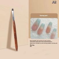 1Pc Gradient Nail Art Sweep Pen Detail Brush - Manicure Painting Design Tool for Nail Artistry