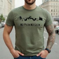 No Pain No Gain | GYM | FIT BODY | GYM LOVER SHIRT | JOKE| MEN'S T-Shirt Mens Womens Tees Top TEE TOP S
