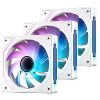 Vetroo L120 3-Pack 120mm ARGB Case Fans, Infinite Mirror Design & PWM Smart Control, Hydraulic Bearing, 9-Blade Design & 8 Rubber Pads for Low Noise
