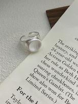 S925 Sterling Silver Wide-Edge Frosted Concave Ring, Trendy Versatile Style for Women Adjustable Open