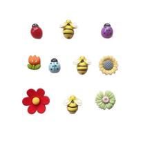 10pcs Tulip Refrigerator Magnet Oval Shape Insect Refrigerator Sticker  Kitchen