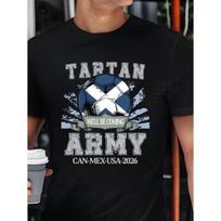 Tartan Armijos Marškinėliai | Škotijos Futbolo Marškinėliai, Škotijos Futbolo Marškinėliai, Apvalus Kaklas, Trumpomis Rankovėmis, Skalbiami Mašinoje, Universalūs Visų Sezonų Drabužiai Kasdienai S juoda