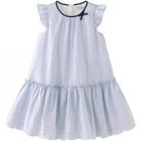 DAVE&BELLA Girls' Plaid Embroidered Sleeveless A-Line Dress 130