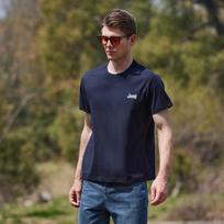 JEEP Men's Cotton Blend Short Sleeve Crewneck T-Shirt 4XL tamsiai mėlyna spalva