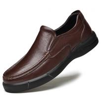 Men's Suede Slip-On Leather Shoes with Warm Fleece and Soft Sole 40
