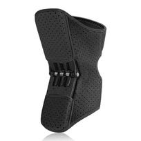 Spring-Loaded Breathable Knee Brace with Compression Strap for Meniscus Support