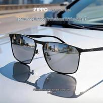 ZIPPO Men's Carbon Fiber Photochromic Polarized Sunglasses