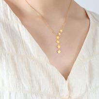 Star Tassel Sweet Necklace: Simple, Versatile, Fairy Korean Style with Niche Design and Fashionable Collarbone Chain.