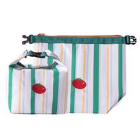 Portable Lunch Box Bag Foldable Waterproof Insulated Tote Bag with Handle Fruit Pattern Food Thermal Handbag Women