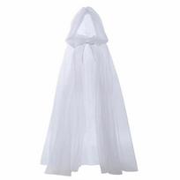 150cm/59in Red Riding Hood Fairy Tale Cosplay Costume Cape Witch Wizard Hooded Cloak  Christmas White
