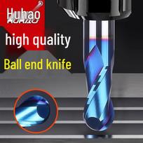 HUHAO 65-Degree 2-Flute Tungsten Steel Ball End Mill