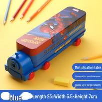 Disney Spider-Man Double-Layer Metal Pencil Case with Sharpener