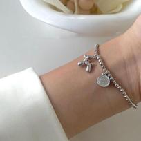Round Bead Bear & Balloon Dog Bracelet: Women's Hip Hop Wristband