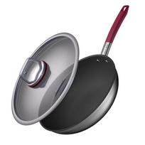KABACH 32cm Coating-Free Titanium Non-stick Wok Set