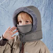 Kids Winter Hoodie With Fleece Lining And Face Mask For Outdoor Play And Daily Wear
