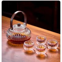 Beishan Wolf Outdoor Pumpkin Glass Tea Kettle Set